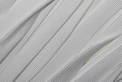 Шнур плоский чехол поліестер 20мм білий моток 100м