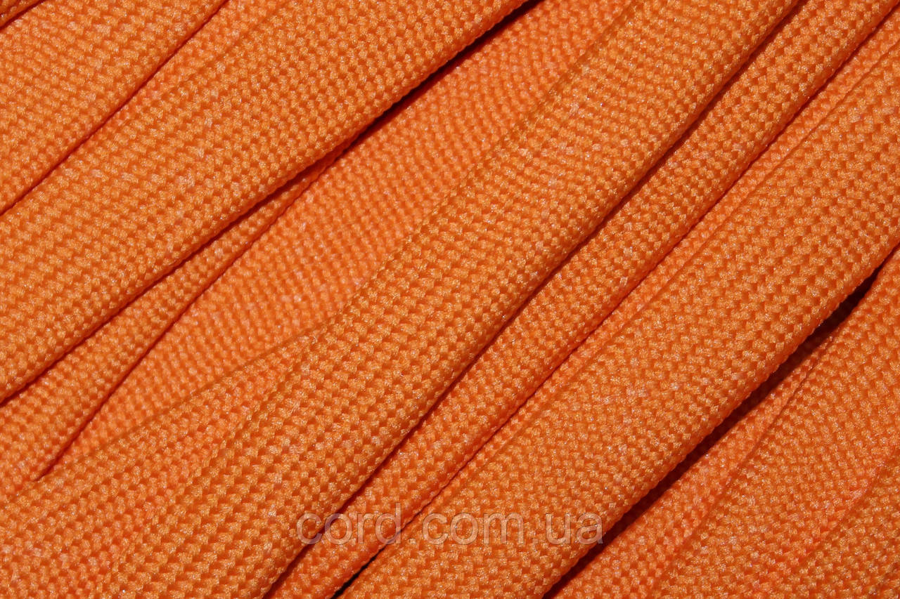 Шнур плоский чехол поліестер 15мм помаранчевий моток 100м, фото 1