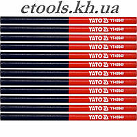 Карандаши столярные двухцветные Yato YT-69940