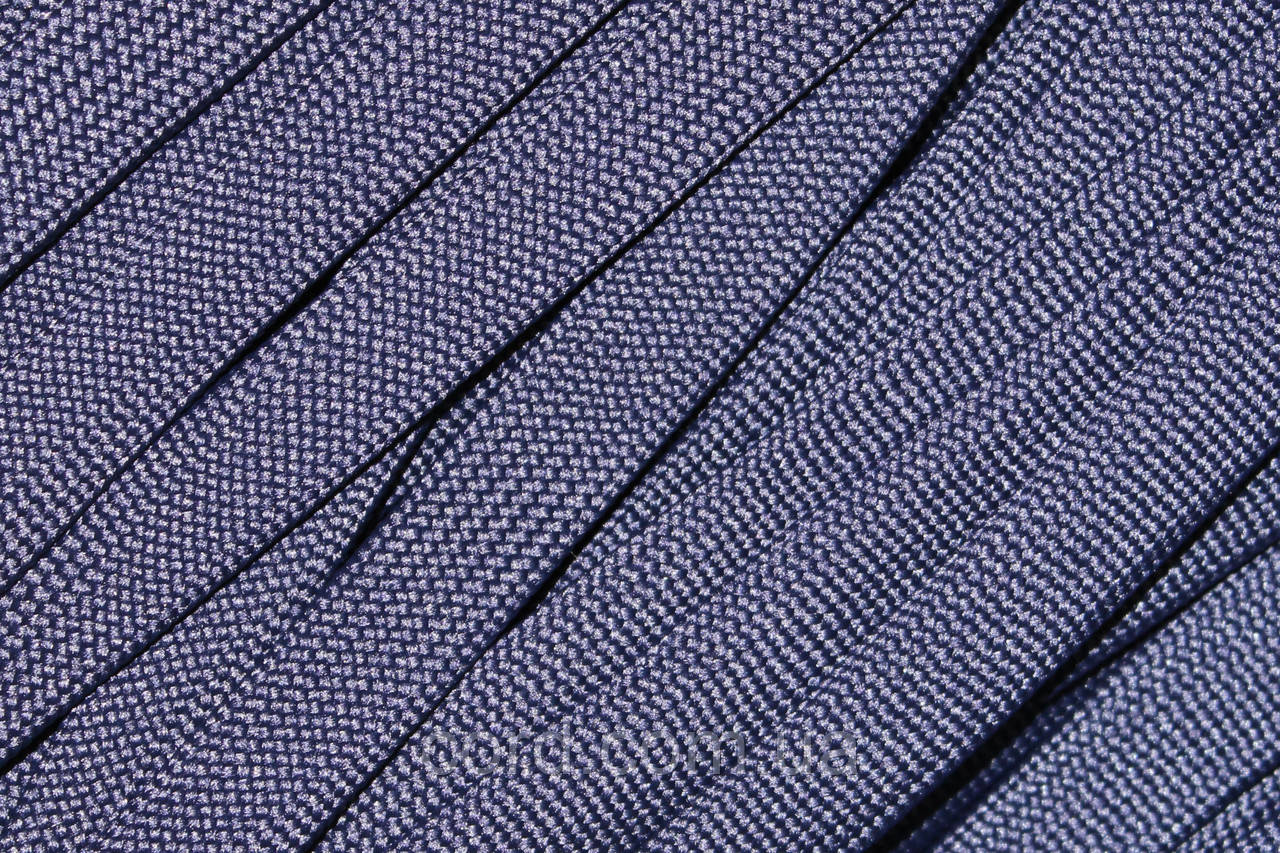 Шнур плоский чехол поліестер 15мм синій моток 100м, фото 1