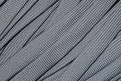 Шнур плоский чехол поліестер 20мм світло-сірий моток 100м