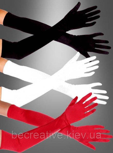 Довгі рукавички червоного, білого або чорного кольору