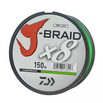 Шнур Daiwa J-Braid X8 0,16 mm-150m chartreuse