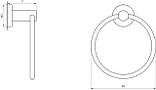 Тримач для рушників кільце Globus Lux SS 8407 Неіржавка сталь!, фото 2