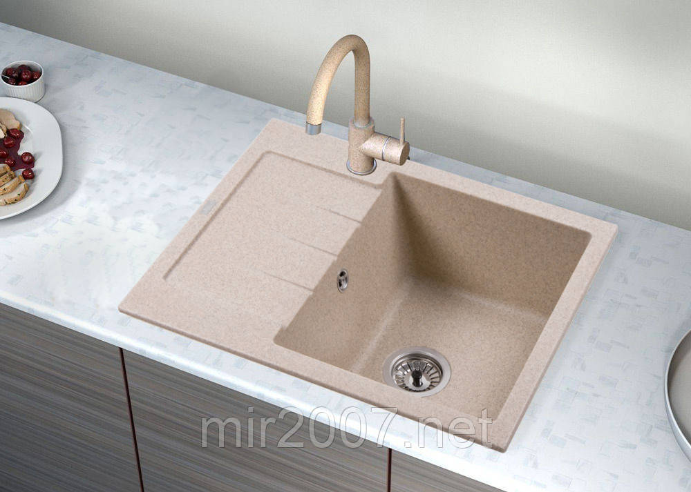 Кам'яна мийка Ventolux SILVIA (BROWN SAND) 620x500x200