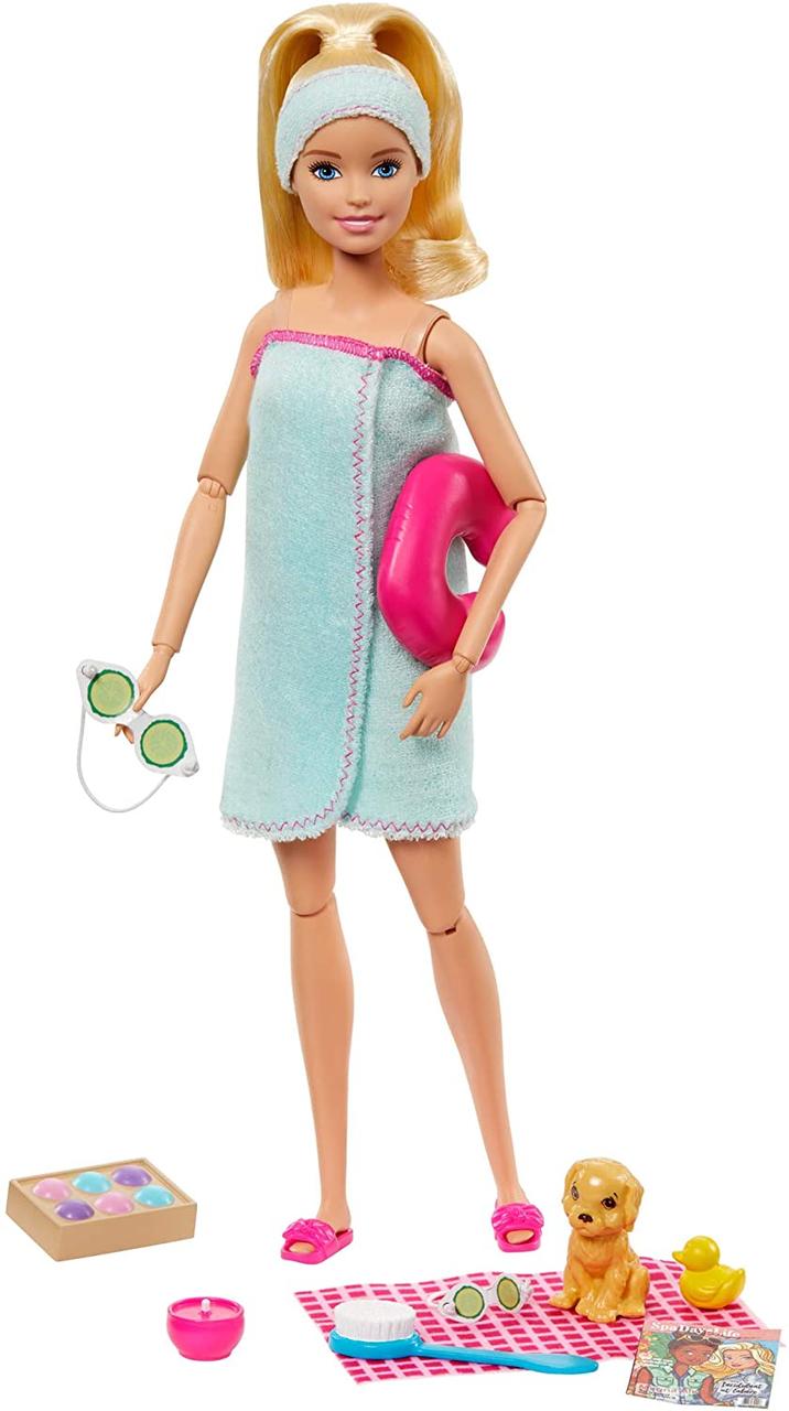 Набір із шарнірною лялькою Барбі СПА-процедури, Barbie Spa with Puppy, Mattel