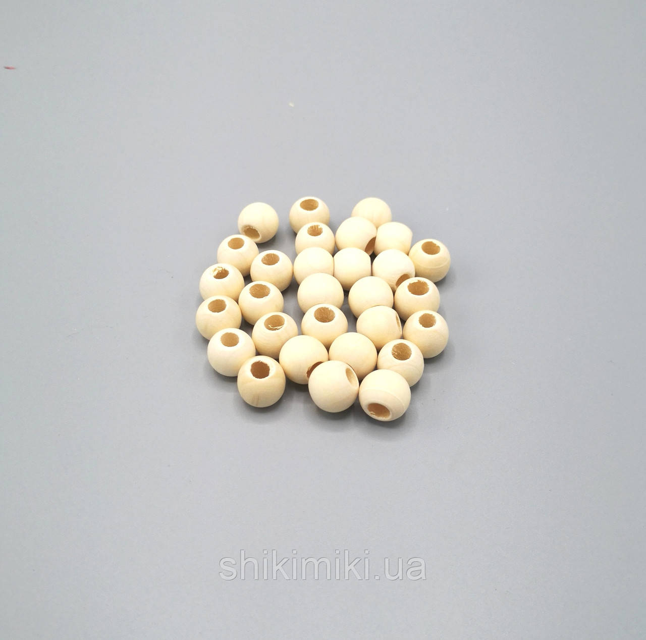 Намистини 15 мм з бука, отвір 5 мм, фото 1