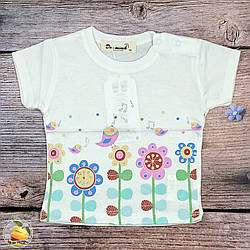 Футболочка з кольору для малюків Розміри: 74,80,86,92 см (20297)