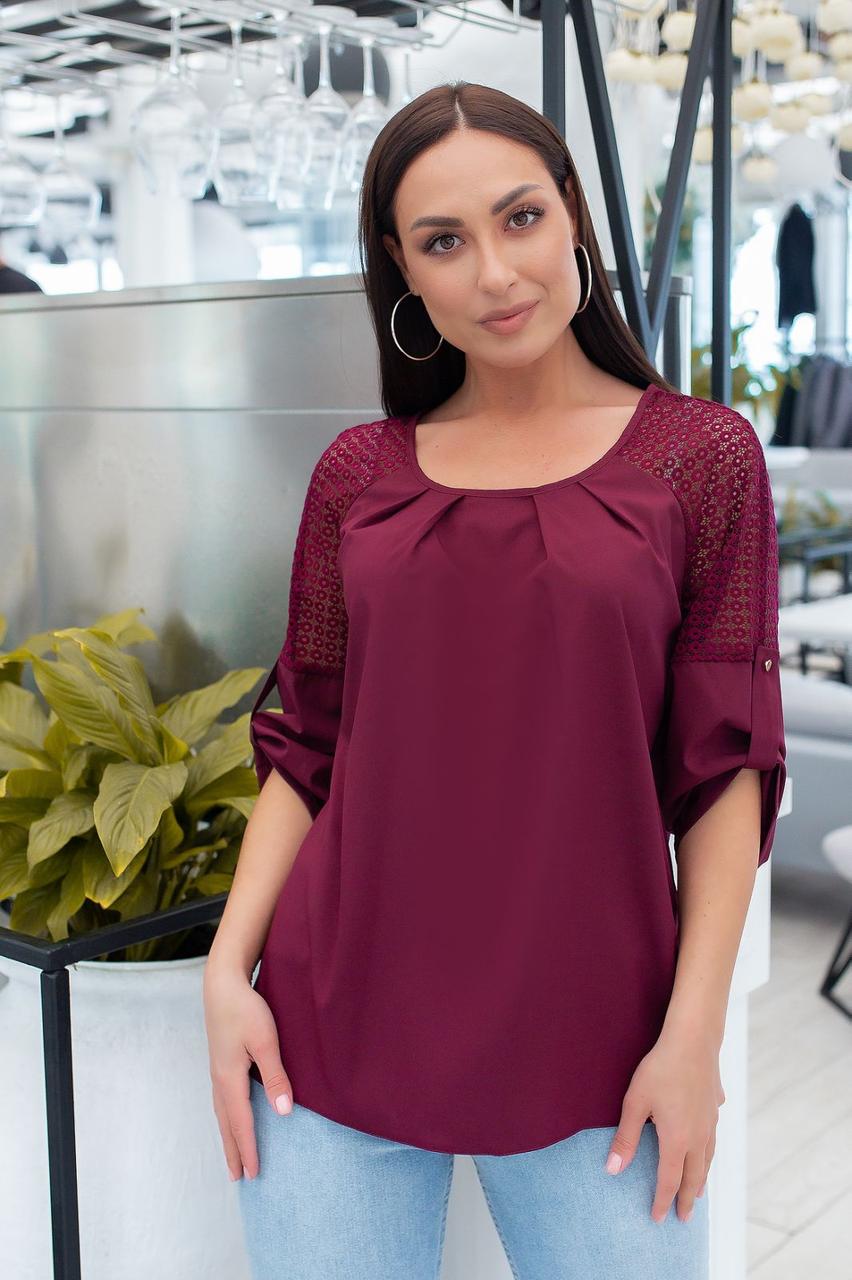 Блузка арт. 117 бордо, фото 1