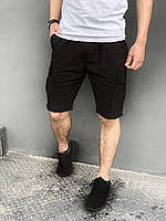 Шорты карго мужские с карманами коттоновые бриджи летние Miami черные
