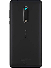 Задня кришка Nokia 5 чорна Matte Black + скло камери