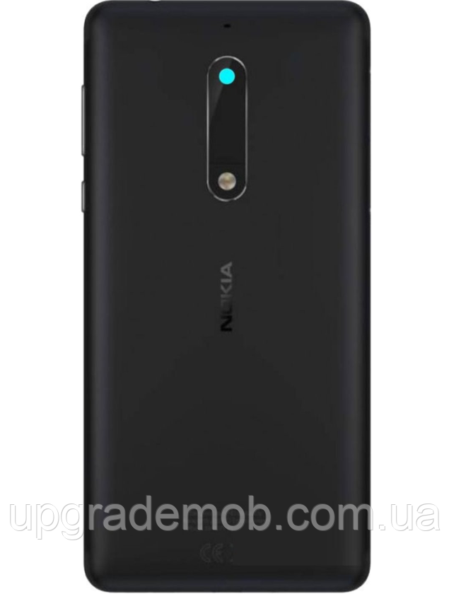 Задня кришка Nokia 5 чорна Matte Black + скло камери, фото 1