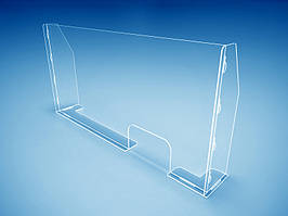 Захисний бар'єр екран перегородка для каси магазина 1500х750х240 мм (Стінка акрилу: 3 мм; )