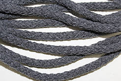 Шнур круглий акрил 8мм темно-сірий моток 100м