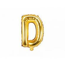 Фольгована куля буква "D" золотої 16"