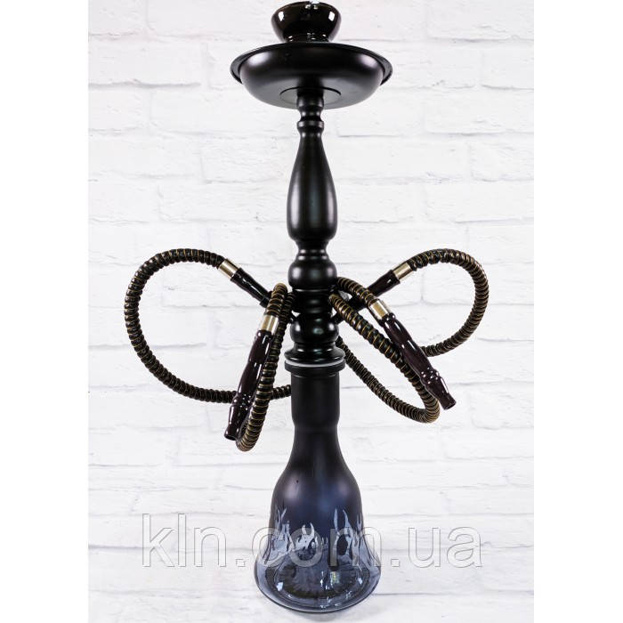 Кальян на два шланга чорний 56 см (арт. MK78-120), фото 1
