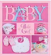 Альбом для новонароджених EVG Baby collage Pink українською мовою 56 фото 10х15см.