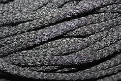 Шнур круглий акрил 8мм чорний моток 100м