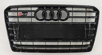 Решітка радіатора Audi A7 4G8 (10-15) стиль S7 (чорний глянець)