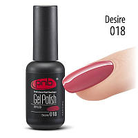 Гель-лак PNB № 018 Desire, 8 мл темно-рожевий