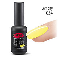 Гель-лак PNB № 034 Lemony, 8 мл лимонний