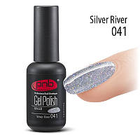 Гель-лак PNB № 041 Silver River, 8 мл срібло