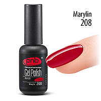 Гель-лак PNB № 208 Marylin, 8 мл красный