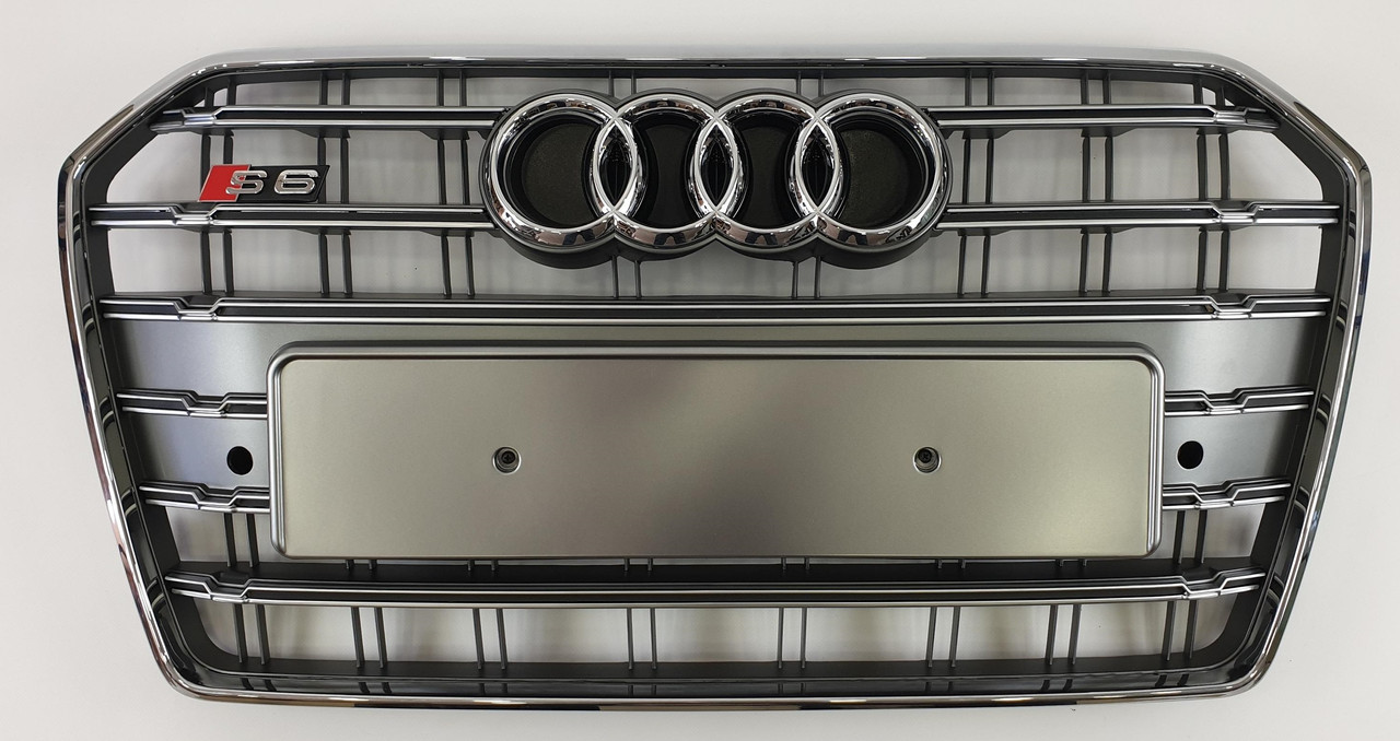 Решітка радіатора Audi A6 C7 (14-18) стиль S6 (сіра)