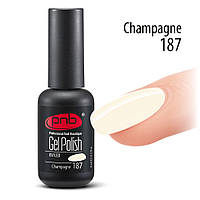 Гель-лак PNB № 187 Champagne, 8 мл молочний