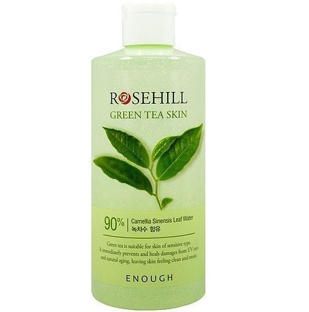 Заспокійливий тонер для обличчя з зеленим чаєм Enough Rosehill Green Tea Skin 90% 300 мл (8809474494047), фото 1