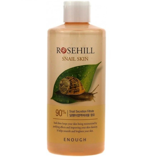 Багатофункціональний тонер для обличчя з равликовим муцином Enough Rosehill Snail Skin 90% 300 мл, фото 1