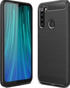 Чехол накладка для Xiaomi Redmi Note 8 Carbon Rugged Чорна
