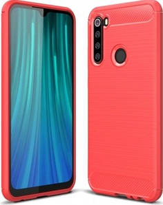 Чохол накладка для Xiaomi Redmi Note 8 Carbon Rugged Червоний