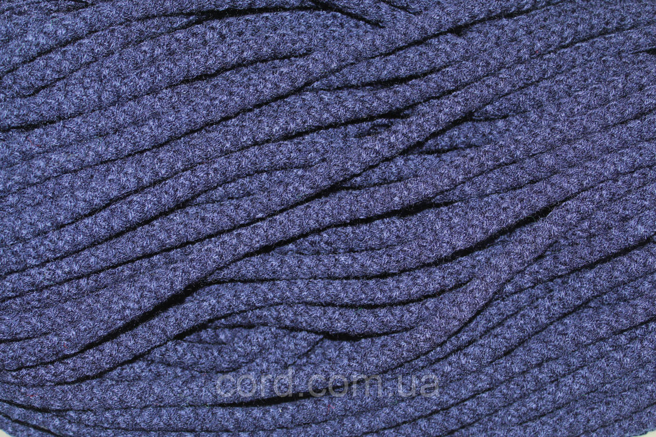 Шнур круглий акрил 10мм синій моток 100м, фото 1