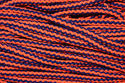 Шнур круглий акрил 8мм синій+помаранчевий моток 100м