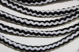 Шнур круглий акрил 8мм чорний+білий моток 100м, фото 2