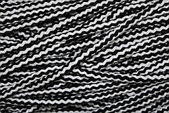 Шнур круглий акрил 8мм чорний+білий моток 100м