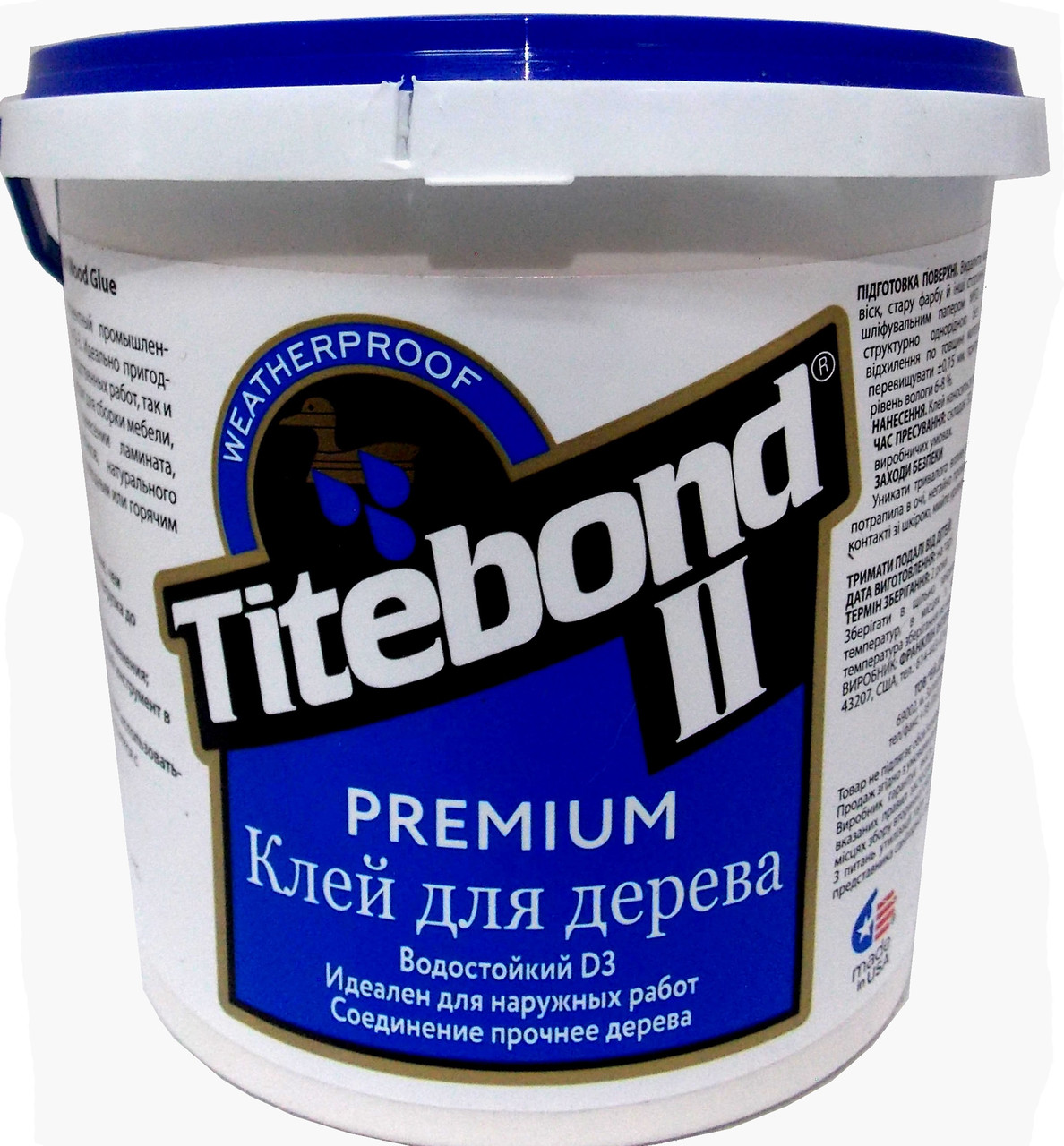 Клей столярный водостойкий Titebond® II Premium D3, банка 5 кг - фото 1 - id-p1180331697