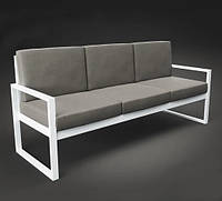 Металлический трехместный диван с мягким сидением 700*2130 Час Пик ТМ Tenero