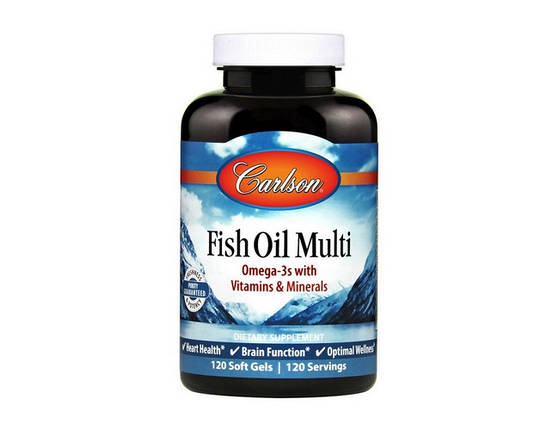 Риб'ячий жир Норвегія Carlson Labs Fish Oil Multi 120 гел капс омега 3, фото 2