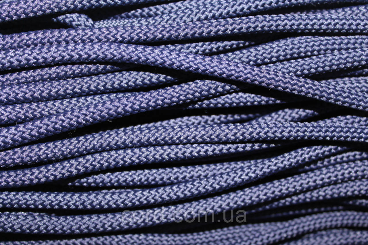 Шнур круглий спіраль 7мм синій моток 100м, фото 1