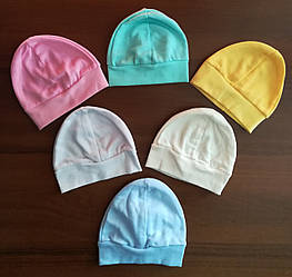 Шапочка (байка/однотон) для новонароджених