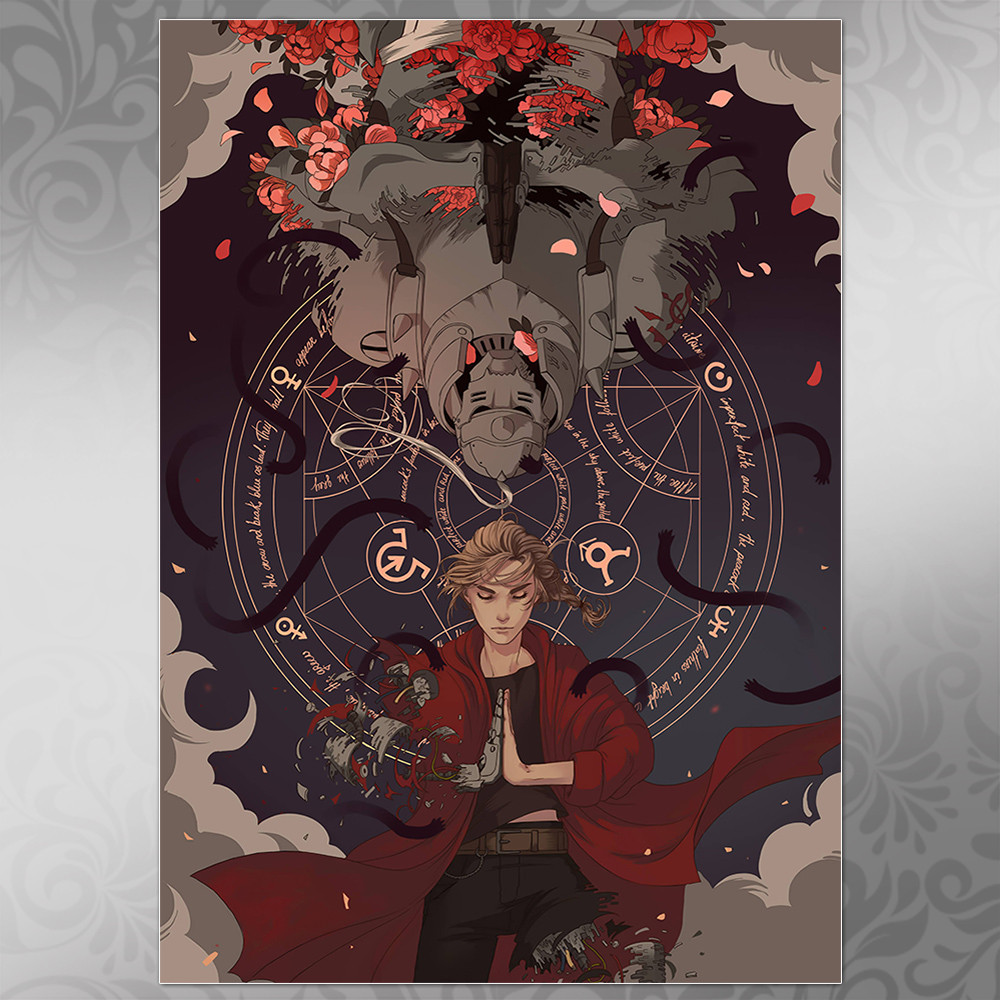 Плакат аніме Сталевий алхімік А3 | Fullmetal Alchemist 002, фото 1