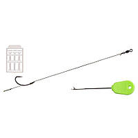 Комплект карповых поводков Fishing ROI с иголкой и стопорами Hook №6 15lb