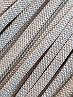 Шнур плоский чехол 8мм бежевий моток 100м