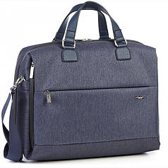Сумка портфель чоловіча через плече синя тканинна для планшета та документів А4 Dolly 654 поліестер