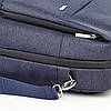 Сумка портфель чоловіча через плече синя тканинна для планшета та документів А4 Dolly 654 поліестер, фото 7