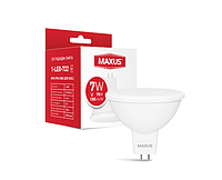 Лампа светодиодная MAXUS 1-LED-722 MR16 7W 4100K 220V GU5.3