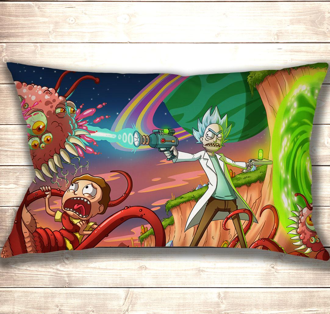 Подушка 3D Rick and Morty Battle 50х70 см.