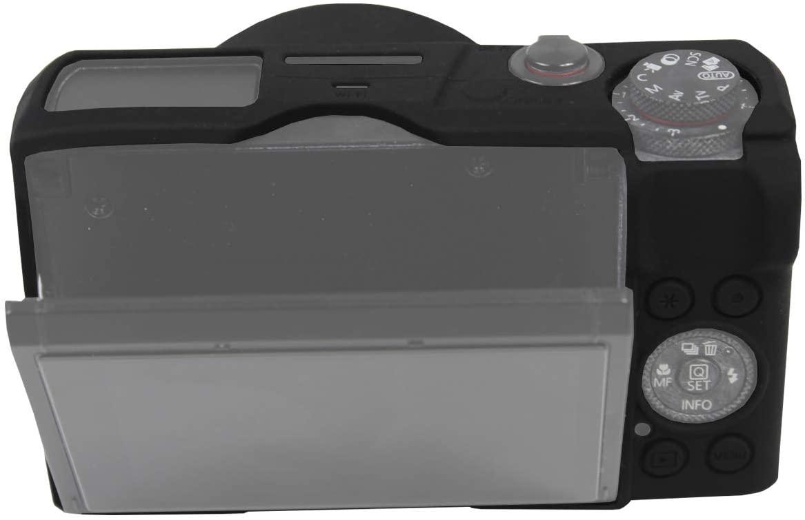 Защитный силиконовый чехол с крышкой для фотоаппаратов CANON G7X Mark III - черный - фото 6 - id-p1180430770